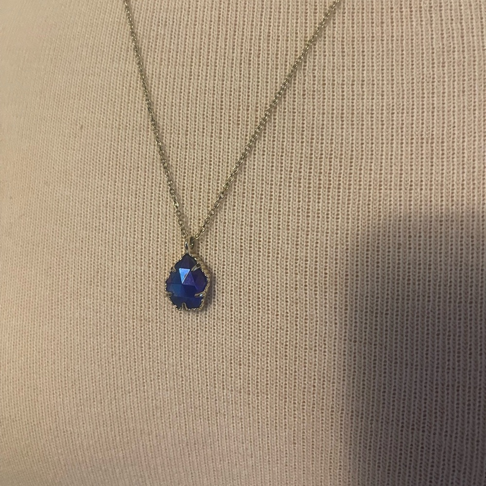 Kendra Scott Blue Crystal Pendant Necklace